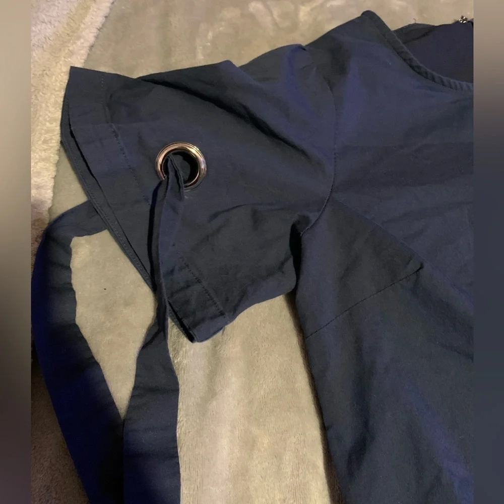 Woman’s small blue cotton dress by Marled Reunited Clothing. EUC designer brand - Picture 2 of 5
